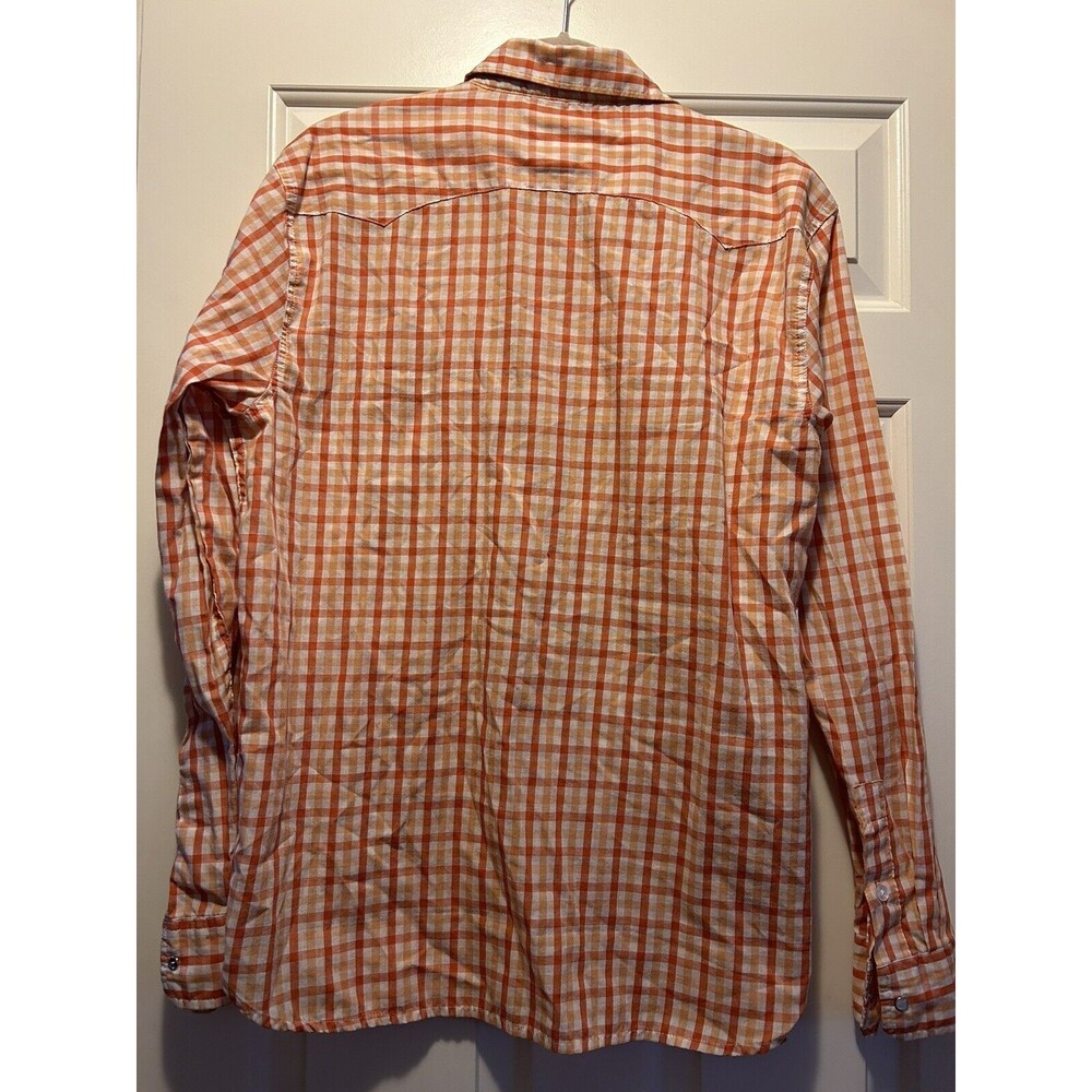 Levis Modern Plaid Western Shirt Mens Size Large Long Sleeve Pearl Snap Vintage - Picture 5 of 9
